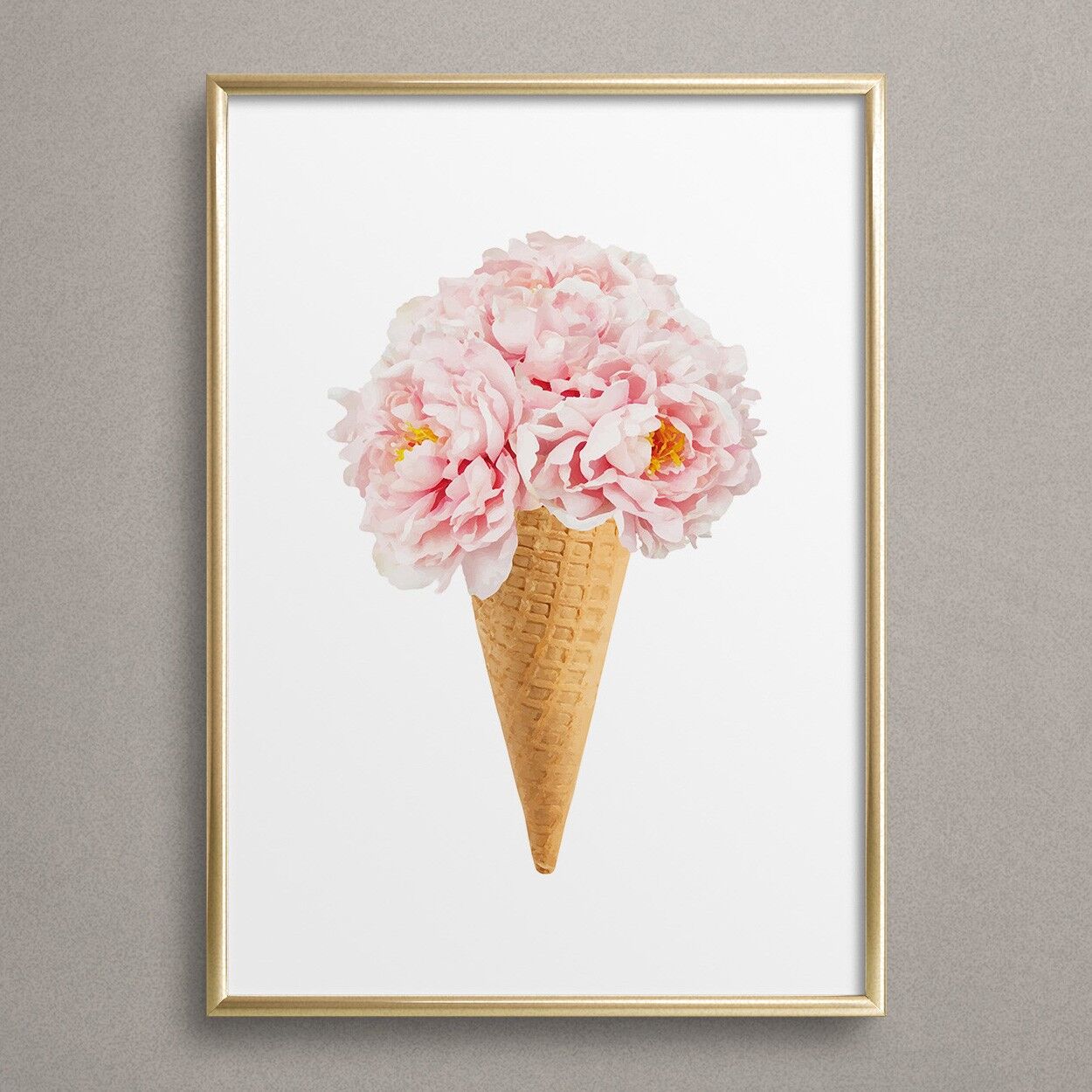 Manifesto 'Bouquet su cono gelato'