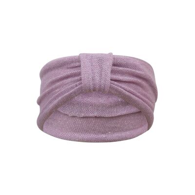 Headband 58% cashmere 42% linen - Purple