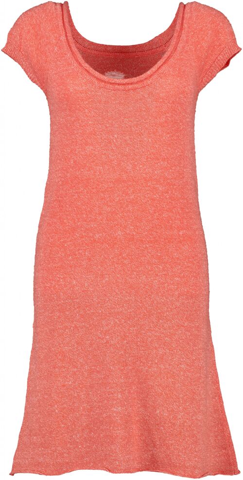 Robe 58% cachemire 42% lin - Corail