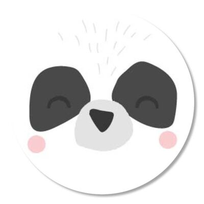 Sticker 'Faces' Panda 50mm