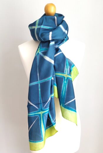 Foulard d'été en soie tie-dye à imprimé Shibori 2
