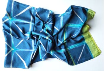 Foulard d'été en soie tie-dye à imprimé Shibori 3