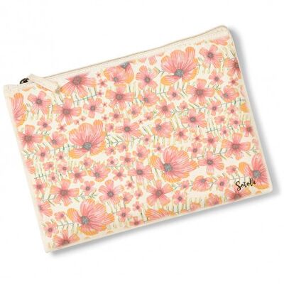 Pink Poppies Toiletry Bag