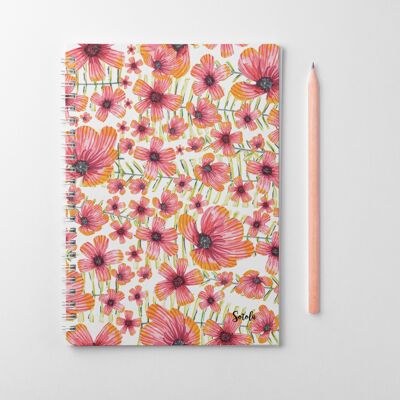 Cuaderno Amapolas Rosas