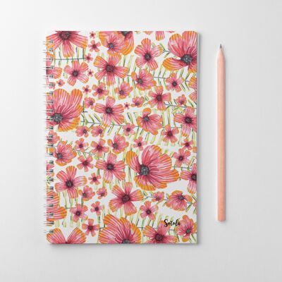 Notebook Poppies Roses