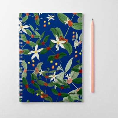 Blue coffee notebook