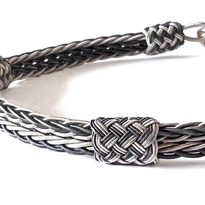 Bracelet en argent 925 "NOEUDS COULANTS" 20 cm, collection KOKAZ