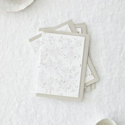 Pack de 4 Tarjetas de Felicitación Plantables con Semillas Rosas