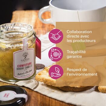 Confiture de Banane Cannelle 220g 2