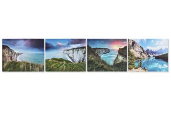 TABLEAU SUR TOILE MDF 50X1,8X40 PAYSAGE 4 ASSORTIMENTS. CU169815 1