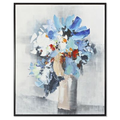 PICTURE CANVAS PS 106X4X131 FRAMED BLUE VASE CU179090