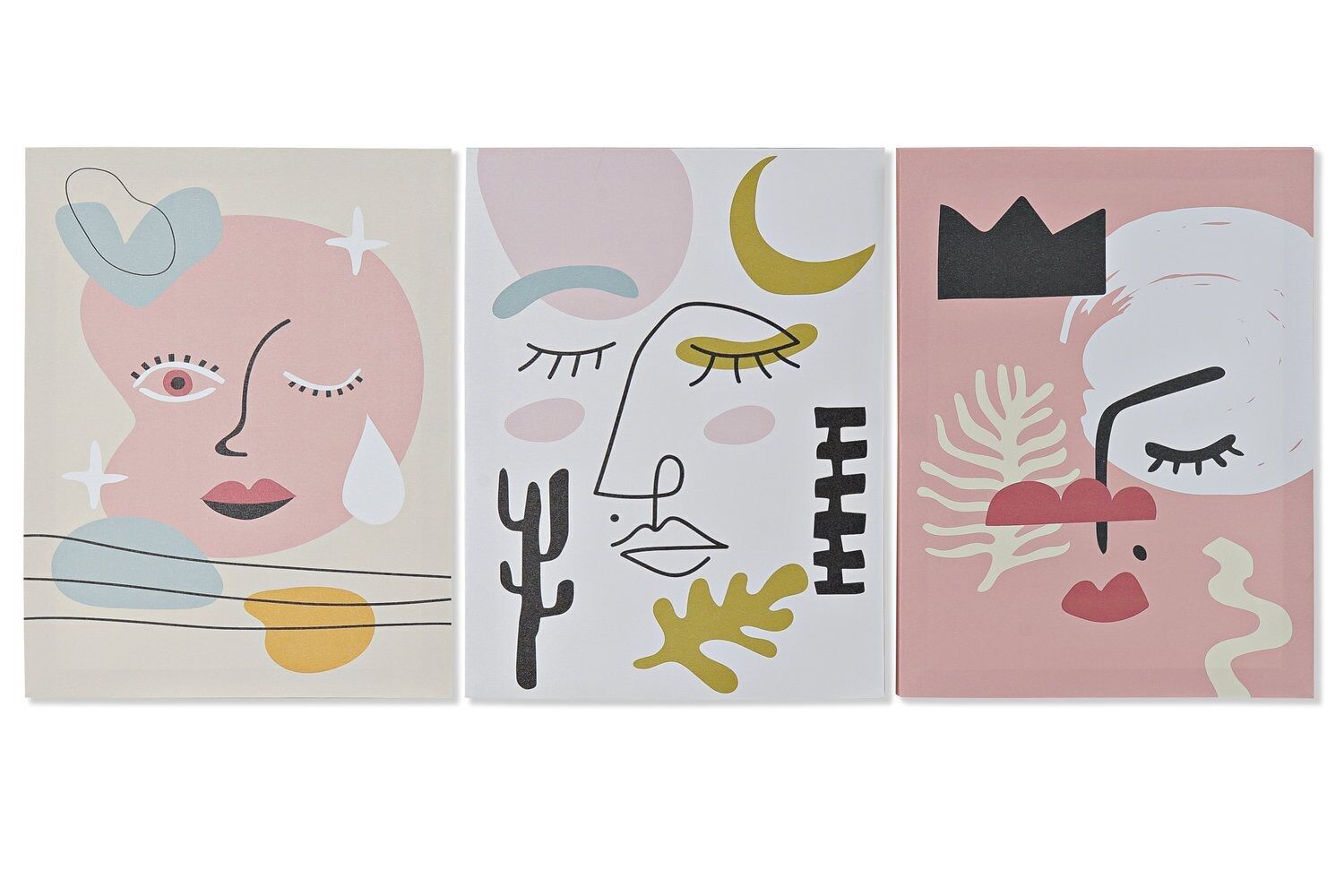 MDF CANVAS PICTURE 30X1,8X40 ABSTRACT FACE 3 ASSORTED. CU179741