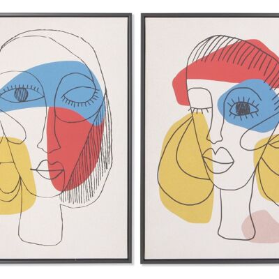 PICTURE PS CANVAS 53X4,5X73 ABSTRACT FACE 2 ASSORTED. CU179804