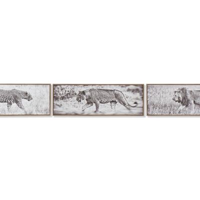 QUADRO TELA PP 92.5X3.5X32 WILD 3 ASSORTIMENTI. CU186298