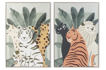 IMAGE PS TOILE 83X4,5X123 ANIMAUX 2 ASSORTIMENTS. CU186958 1