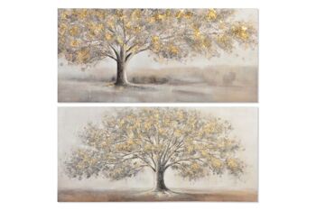 TABLEAU SUR TOILE MDF 150X3.5X70 ARBRE 2 ASSORTIS. CU187371 1