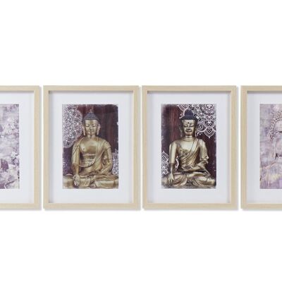 QUADRO PS 35X2X45 BUDDHA CON CORNICE 4 ASSORTIMENTI. CU187430