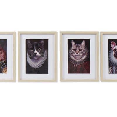 PICTURE PS 35X2X45 CAT DOG FRAMED 4 ASSORTMENTS. CU187442