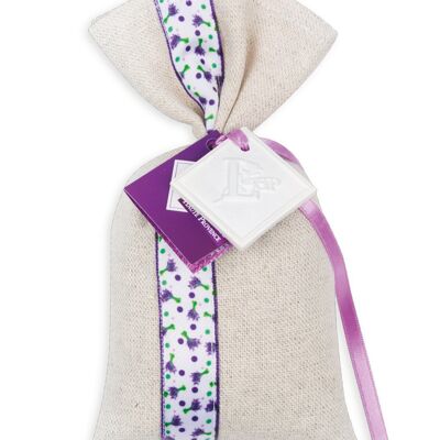 Classic Lavender Purse Large Model 70grs approx. with plaster diffuser for Lavandin essential oil (16 * 9 * 5cm)