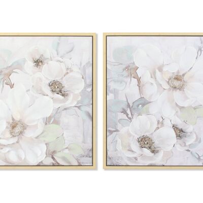 PICTURE CANVAS PS 80X4X80 FLOWERS FRAMED 2 ASSORTMENTS. CU189738