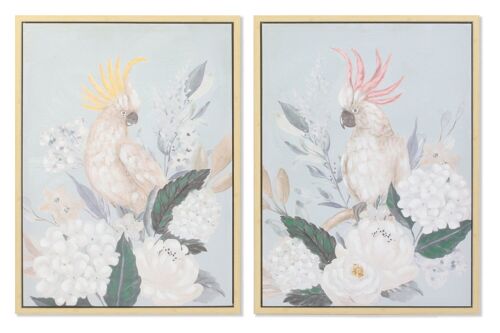 CUADRO LIENZO PS 60X4X80 FLORES CACATUA 2 SURT. CU189744