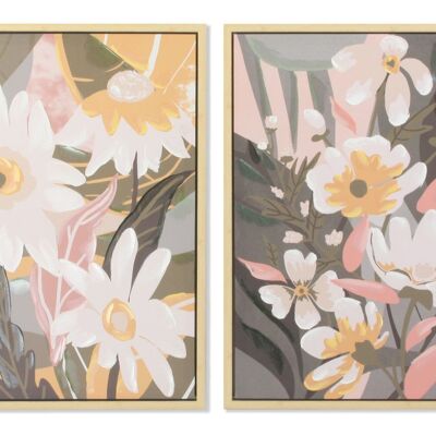 PICTURE CANVAS PS 60X4X80 FLOWERS FRAMED 2 ASSORTMENTS. CU189753