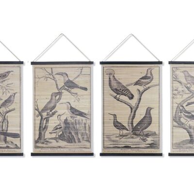 LIENZO MADERA 60X2X90 PAJAROS 4 SURT. CU190616