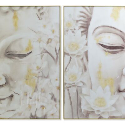 ALUMINUM GLASS PICTURE 80X4X120 BUDDHA 2 ASSORTED. CU193079