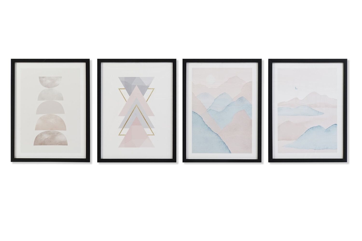 TABLEAU PS MDF 30X3X40 MONTAGNES ENCADRÉES 4 ASSORTIMENTS. CU193213