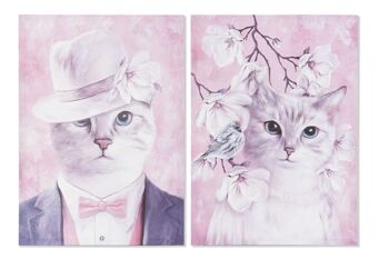 TABLEAU TOILE PIN 50X1,8X70 CHAT 2 ASSORTIS. CU193738 1