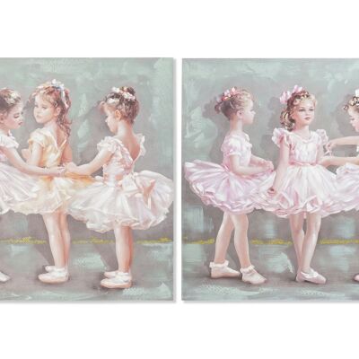 TABLEAU SUR TOILE MDF 80X3X80 BALLET 2 ASSORTIS. CU194046