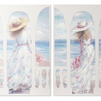 QUADRO IN MDF TELA 80X3X120 BEACH GIRL 2 ASSORTITI. CU194054