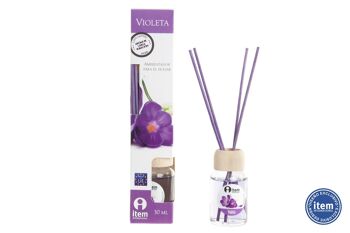 DÉSODORISANT D'AIR EN CRISTAL MIKADO 4X4X20 30ML VIOLET DA142390 1