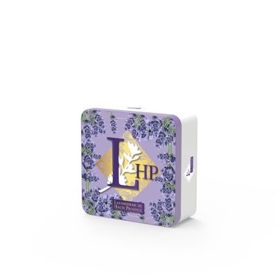 Box Metallbox Kleines Modell Nr. 5 mit 1 Beutel Lavendel und Lavandin 7/9 g + 1 ätherisches Lavandinöl 10 ml