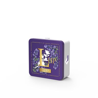 Box Metallbox Kleines Modell Nr. 7 mit 1 Beutel Lavendel und Lavandin 7/9 g + 1 ätherisches Lavandinöl 10 ml