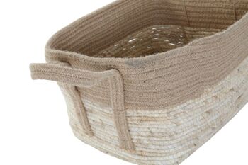 PANIER SET 3 FIBRE DE JUTE 40X28X23 NATUREL DC186946 3