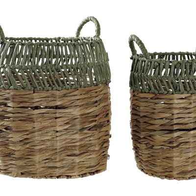 BASKET SET 2 RATTAN 33X33X40 NATURAL DC191134