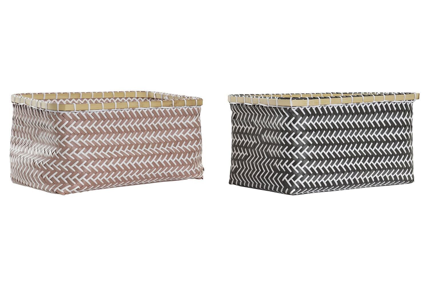 CESTO PP BAMBÙ 35X26X19 GRIGIO DC194262