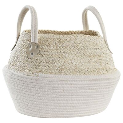 PANIER EN FIBRE DE COTON 37X37X25 NATUREL DC194277