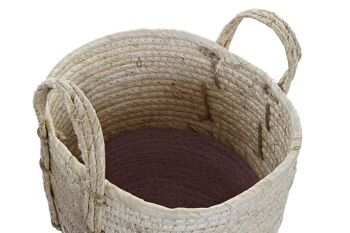 PANIER SET 3 CORDE FIBRE 30X30X26 NATUREL DC194281 3