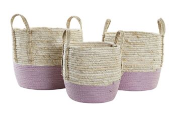 PANIER SET 3 CORDE FIBRE 30X30X26 NATUREL DC194281 4