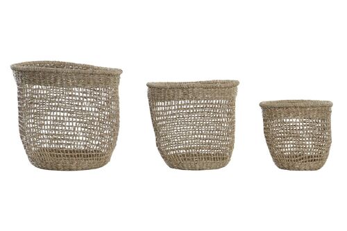 CESTA SET 3 SEAGRASS 35X35X35 NATURAL DC194930