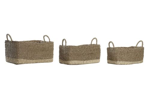 CESTA SET 3 SEAGRASS 45X30X24 NATURAL DC194932