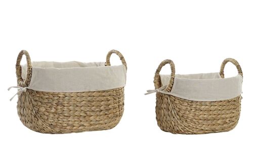 CESTA SET 2 FIBRA LINO 40X30X31 NATURAL DC194939