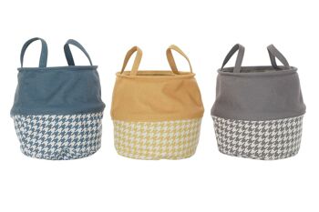 PANIER A LINGE POLYESTER 28X28X28 3 ASSORTIMENTS. DC196298 1