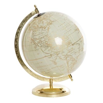 GLOBE TERRE EN FER PLASTIQUE 25X25X30 25 BLANC DH156932