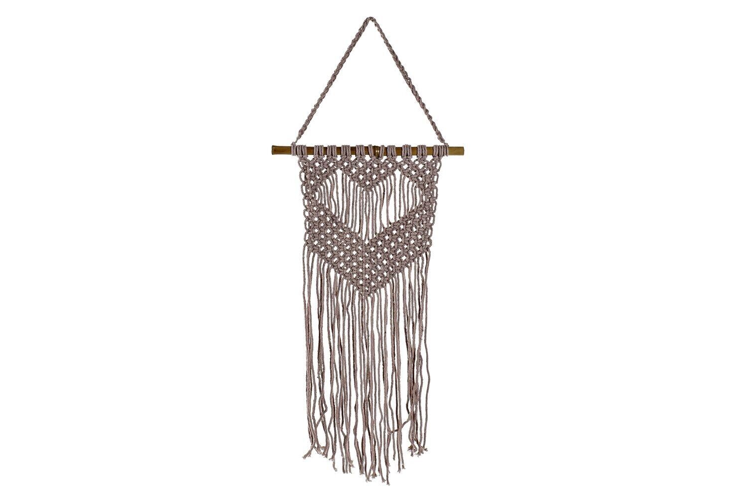 DECORAZIONE DA APPENDERE BAMBOO COTONE 30X48 MACRAME DH169888