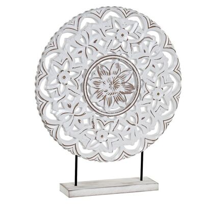 DECORATION MDF 41X8X49 MANDALA WHITE DH170789