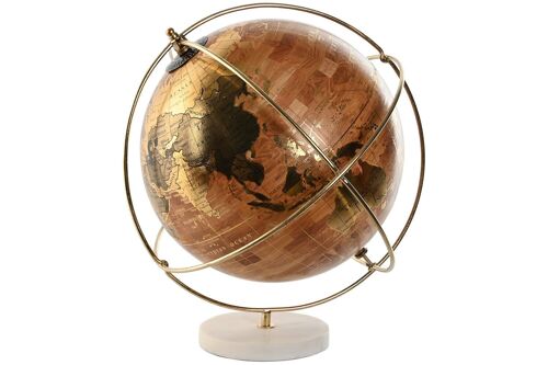 GLOBO TERRAQUEO ALUMINIO PVC 33X33X33 MARRON DH182338