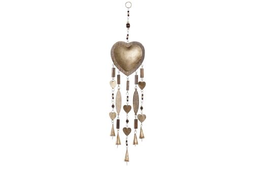 DECORACION COLGANTE MANGO METAL 14X2X67 CORAZON DH196929